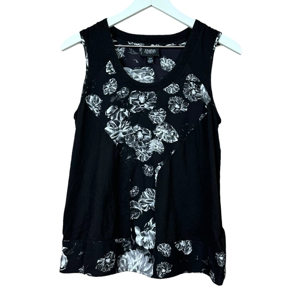 Prabal Gurung By Target Black Floral Tank To Women Sz Small